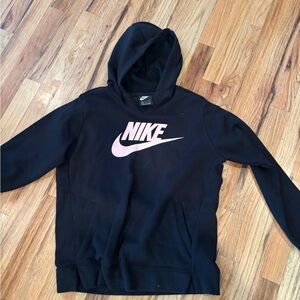 Nike Kids Black and Pink Hoodie